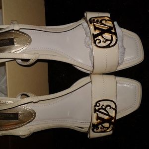 White LV Heels